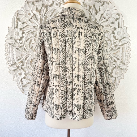{ATM} Snake Print Boxy Down Puffer Jacket, Size XS - Picture 10 of 14